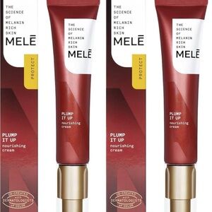 MELE Nourishing Cream For Melanin Dry Skin w/Extra Hydration. Plump It Up 2pk